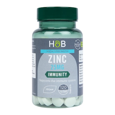 Holland & Barrett Zinc 25mg 120 Tablets image 1