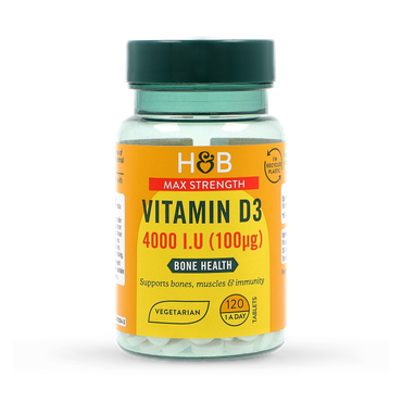 Holland & Barrett Vitamin D3 4000 I.U. 100ug 120 Tablets