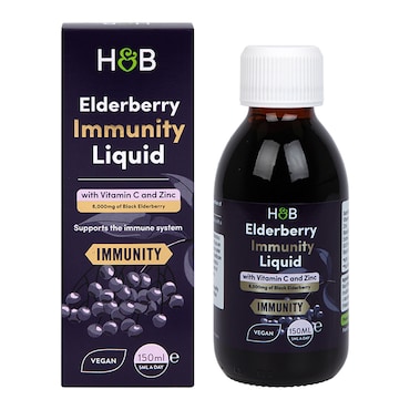 Holland & Barrett Elderberry Immunity Liquid with Vitamin C & Zinc image 1