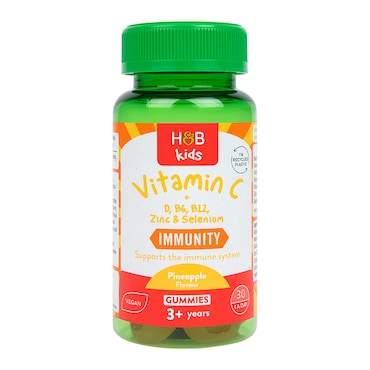 Holland & Barrett Kids Vitamin C Immune Support Pineapple Flavour 30 Gummies image 1