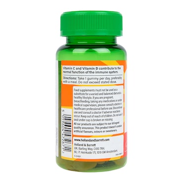 Holland & Barrett Kids Vitamin C Immune Support Pineapple Flavour 30 Gummies image 2
