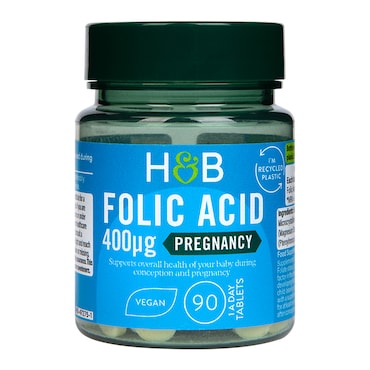 Holland & Barrett Folic Acid 400ug 90 Tablets image 1