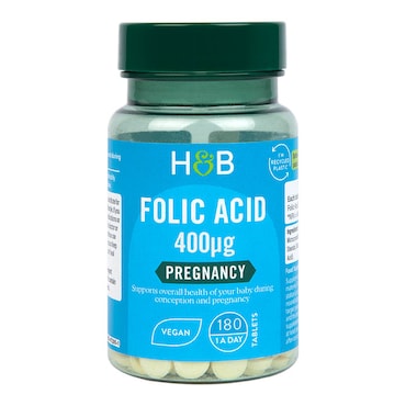 Holland & Barrett Folic Acid 400ug 180 Tablets image 1