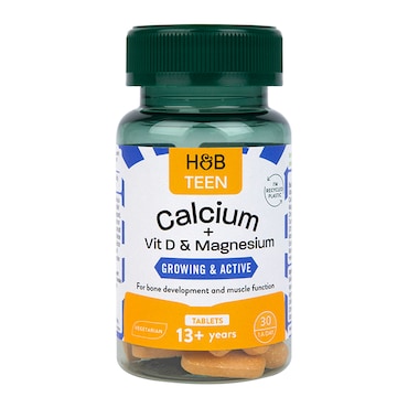 Holland & Barrett Teens Growing & Active Calcium, Vitamin D & Magnesium 30 Tablets image 1