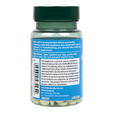 Holland & Barrett Folic Acid & Vitamin D3 180 Tablets image 3