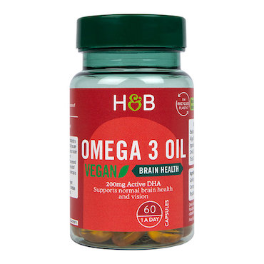Holland & Barrett Vegan Omega 3 Oil 500mg 60 Capsules image 1