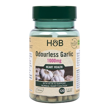Holland & Barrett Enteric Coated Odourless Garlic 1000mg 120 Tablets image 1