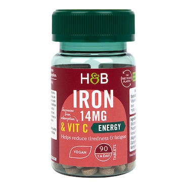 Holland & Barrett Iron & Vitamin C 14mg 90 Tablets image 1
