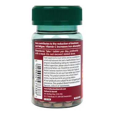 Holland & Barrett Iron & Vitamin C 14mg 90 Tablets image 3