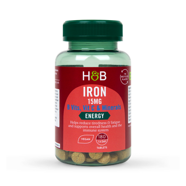 Holland & Barrett Iron + B Vits, Vit C & Minerals 15mg 180 Tablets