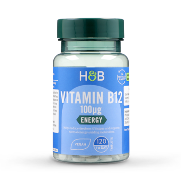 Holland & Barrett Vitamin B12 100ug 120 Tablets image 1