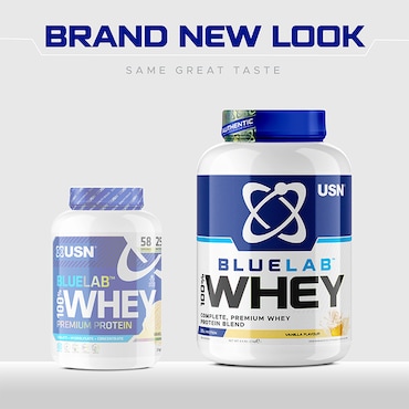 USN Blue Lab Whey Premium Protein Powder Vanilla 2kg image 2