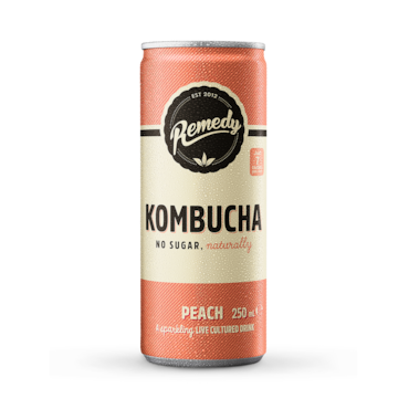 Remedy Kombucha Peach 250ml image 1