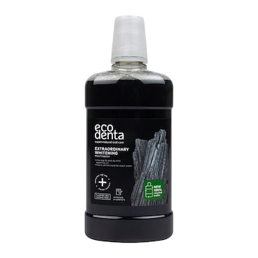 Ecodenta Extra Whitening Mouthwash with Black Charcoal 500ml image 1