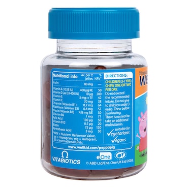 Vitabiotics Wellkid Peppa Pig Multi-Vitamin Strawberry Flavour 30 Jellies image 3