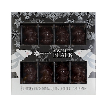Montezuma's Absolute Black 100% Cocoa Dark Chocolate Snowmen 110g