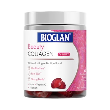 Bioglan Beauty Collagen 60 Strawberry Gummies image 1