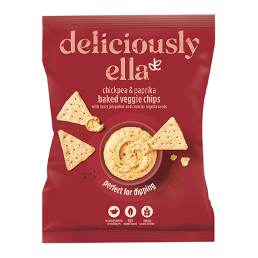 Review of Deliciously Ella Chickpea & Paprika Baked Veggie Chips 100g
