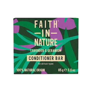 Faith in Nature Lavender & Geranium Conditioner Bar 85g image 1