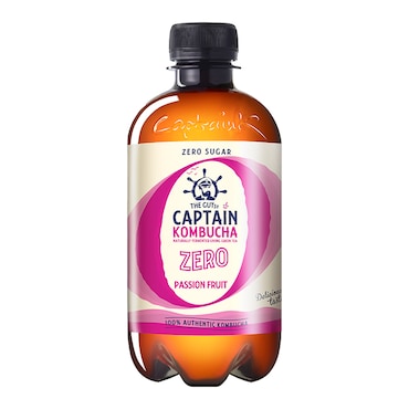 The GUTsy Captain Kombucha Passion Fruit Zero Passionfruit 400ml image 1