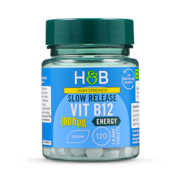 Holland & Barrett High Strength Slow Release Vitamin B12 1000ug 120 Tablets