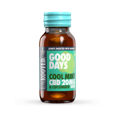 Unrooted Good Days – Cool Mint, CBD 20MG and Cucumber Shot 60ml image 1