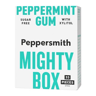 Peppersmith Sugar Free Peppermint Chewing Gum (Mighty Box) 50g image 1