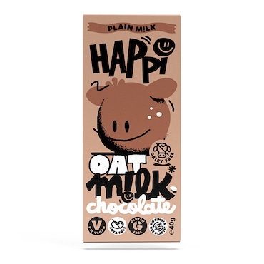 Happi Plain Oat M!lk Chocolate Bar 40g image 1