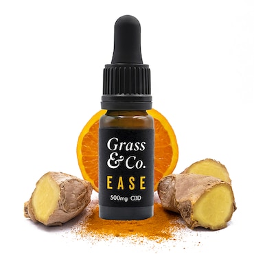 Grass & Co. EASE consumable CBD Oil 500mg with Ginger, Turmeric & Orange 10ml image 2