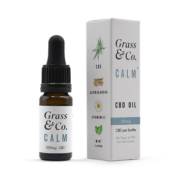Review of Grass & Co. CALM CBD Consumable Oil 500mg with Ashwagandha, Chamomile & Mint 10ml