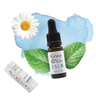 Grass & Co. CALM CBD Consumable Oil 500mg with Ashwagandha, Chamomile & Mint 10ml image 3