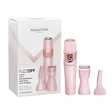 Magnitone FuzzOff 3-in-1 Rechargeable Precision Hair Trimmer - Pink image 1