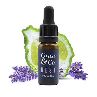 Grass & Co. REST CBD Consumable Oil 500mg with Bergamot & Lavender 10ml image 2