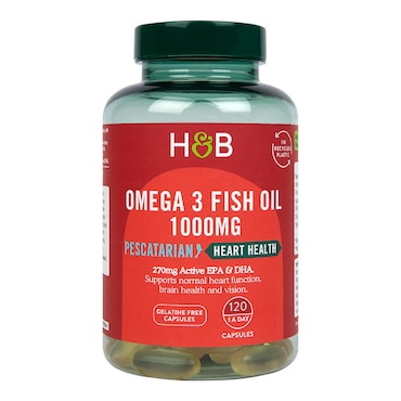 Holland & Barrett Pescatarian Omega 3 Fish Oil 1000mg 120 Capsules image 1