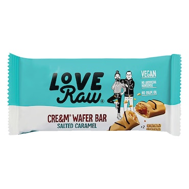 Love Raw 2 Vegan Salted Caramel Wafer Bars 45g image 1