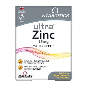 Vitabiotics Ultra Zinc 15mg with Copper 60 Tablets