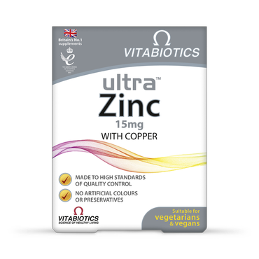 Vitabiotics Ultra Zinc 15mg with Copper 60 Tablets