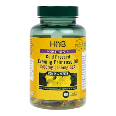 Holland & Barrett High Strength Cold Pressed Evening Primrose Oil 1500mg 60 Capsules image 1