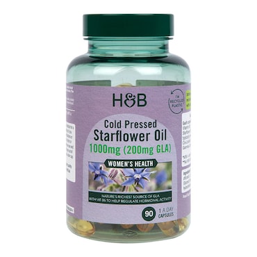 Holland & Barrett Cold Pressed Starflower Oil 1000mg 90 Capsules image 1