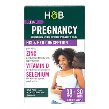 Holland & Barrett Conception Support For Him & Her 30+30 Tablets image 1