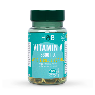 Holland & Barrett Vitamin A 3330IU + Vit D & Cod Liver Oil 90 Capsules