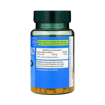 Holland & Barrett Vitamin B2 + Riboflavin 100mg 120 Tablets image 2