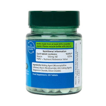 Holland & Barrett Vitamin B3 + Niacin 100mg 120 Tablets image 3