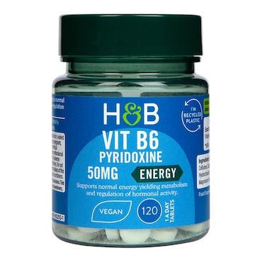 Holland & Barrett Vitamin B6 + Pyridoxine 50mg 120 Tablets image 1