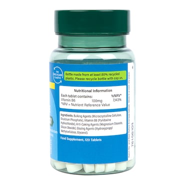 Holland & Barrett High Strength Vitamin B6 + Pyridoxine 100mg 120 Tablets image 2