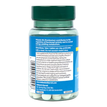 Holland & Barrett High Strength Vitamin B6 + Pyridoxine 100mg 120 Tablets image 3