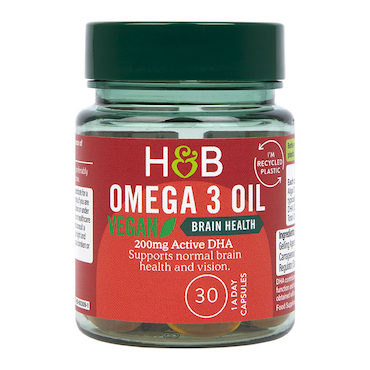 Holland & Barrett Vegan Omega 3 Oil 500mg 30 Capsules image 1