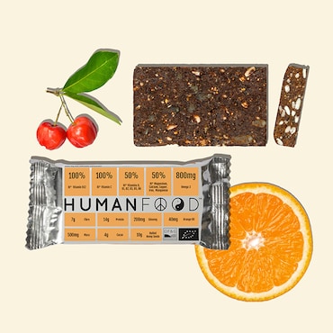 Human Food Orange & Acerola Bar 76g image 4