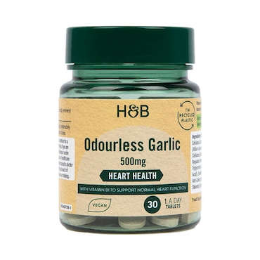 Holland & Barrett Enteric Coated Odourless Garlic 500mg 30 Tablets image 1