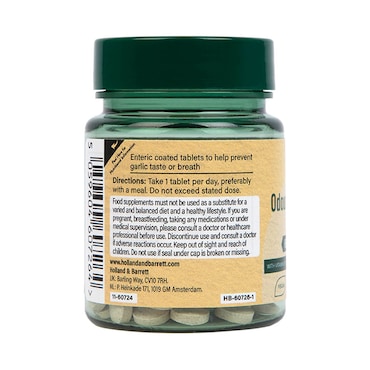 Holland & Barrett Enteric Coated Odourless Garlic 500mg 30 Tablets image 3